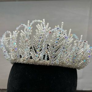 Tiara - pearl & crystals